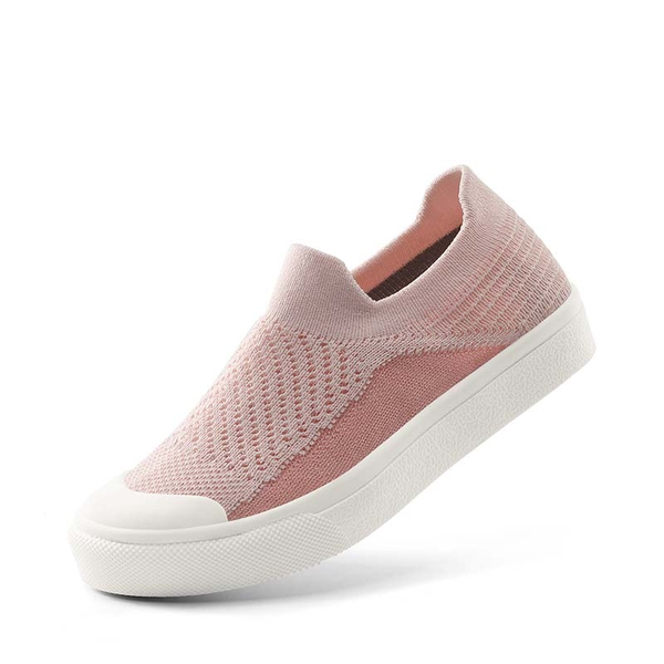 Kids Slip On Machine Washable Sneakers - PINK -  0